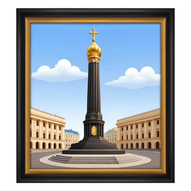 Ukrainian monument on the main square sticker