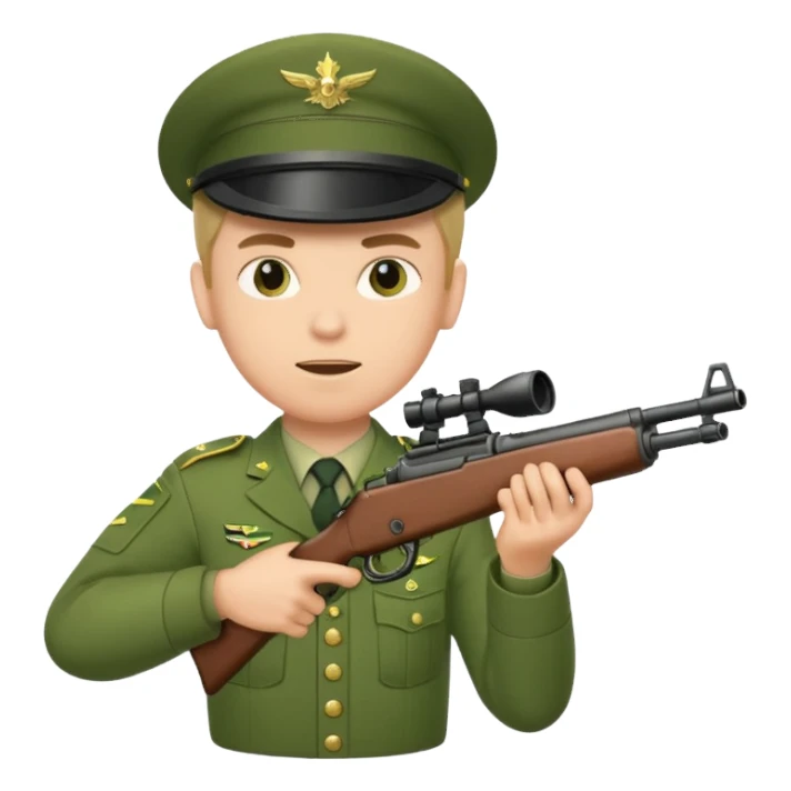 army man firing sticker
