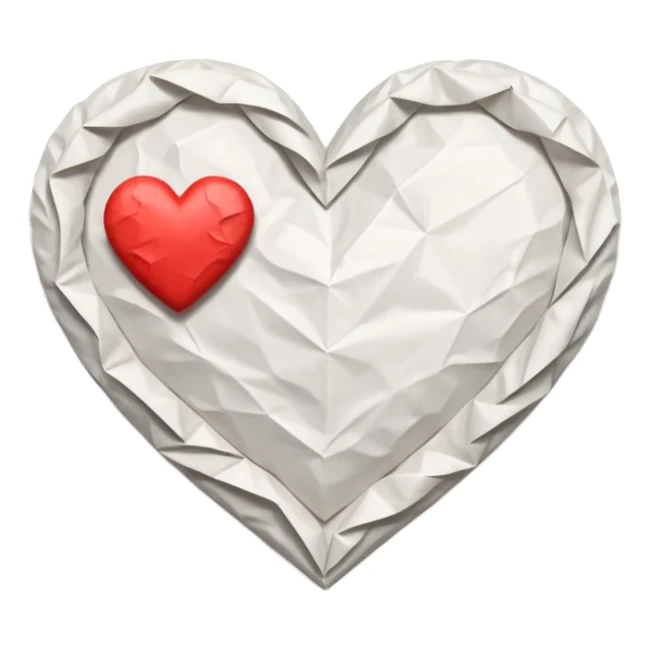 heart with a paper cutout look sticker