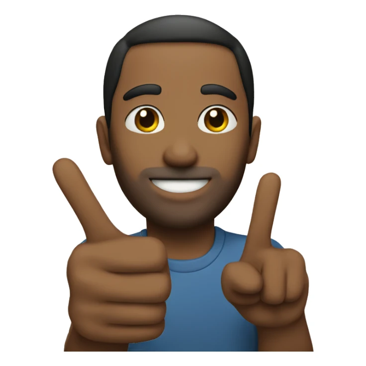 Man doing the peace sign sticker