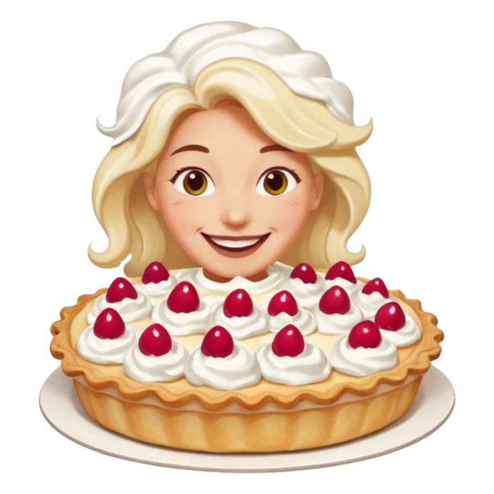 Female pie fight sticker