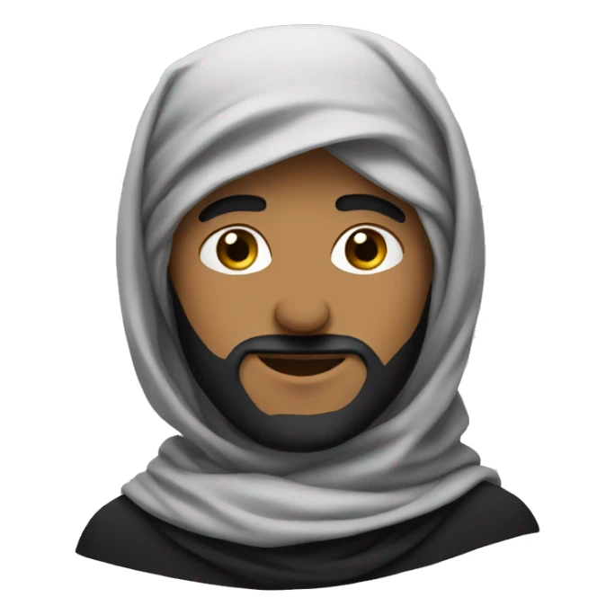 arab wearing black scarf  sticker