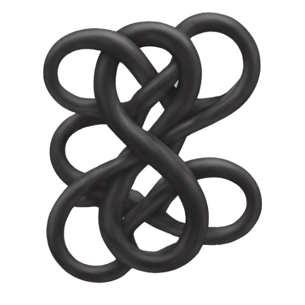 intertwined black helixes  sticker
