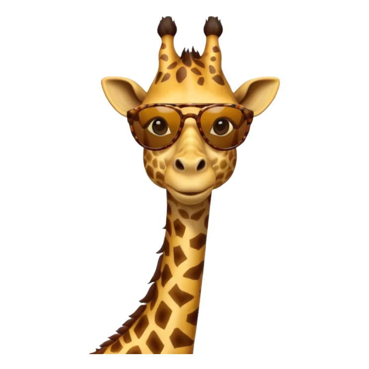 giraffe head and body wtih sunglasses  sticker