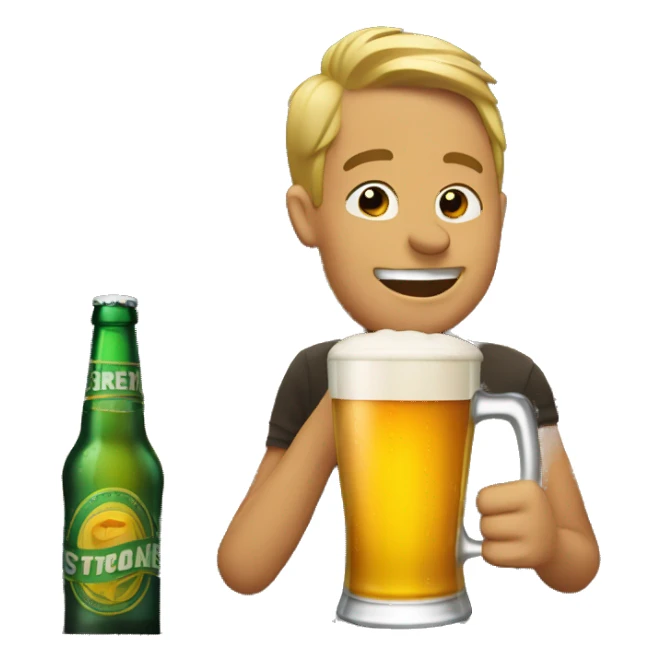 Drinking beer at a bar sticker