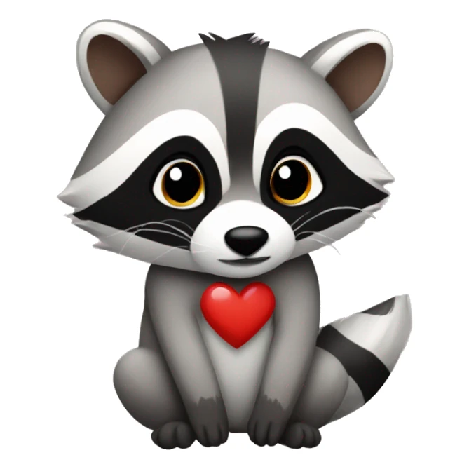I love you racoon  sticker