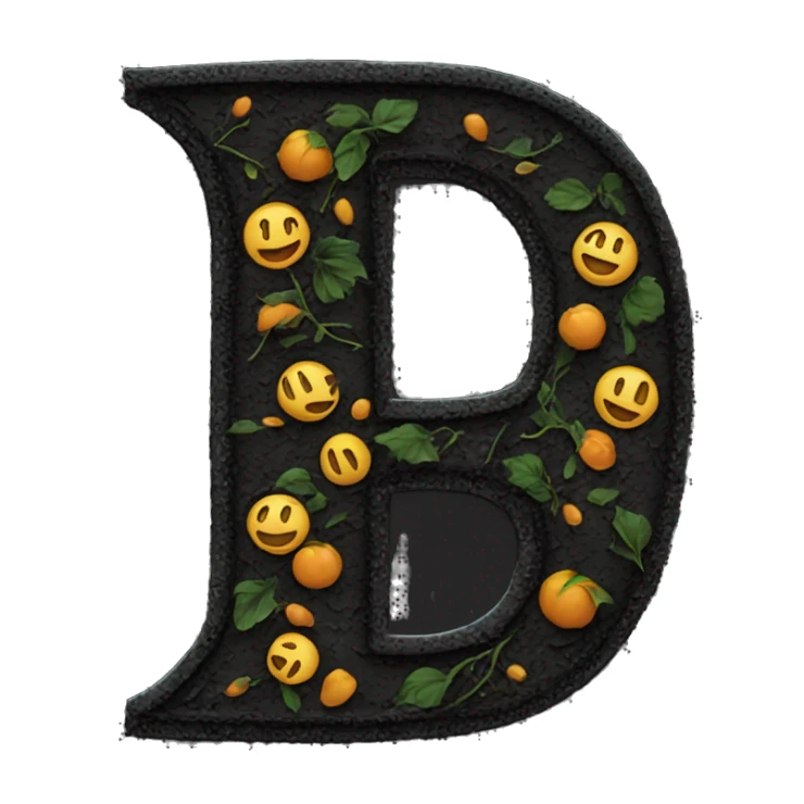 Big letter „L” with black background sticker