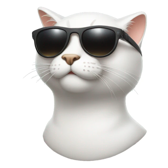 cool cat wearing sunglasses sticker