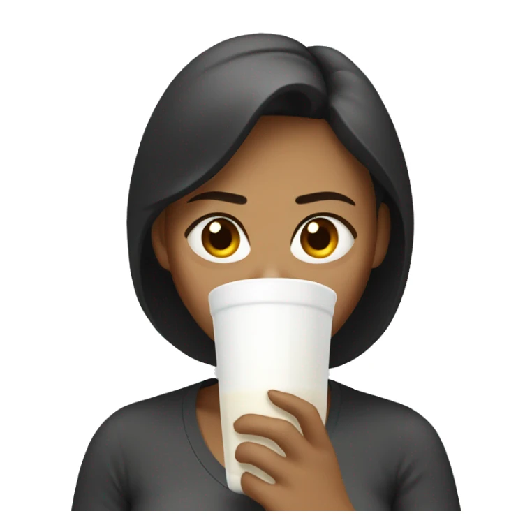 woman angry drinkinG milk  sticker