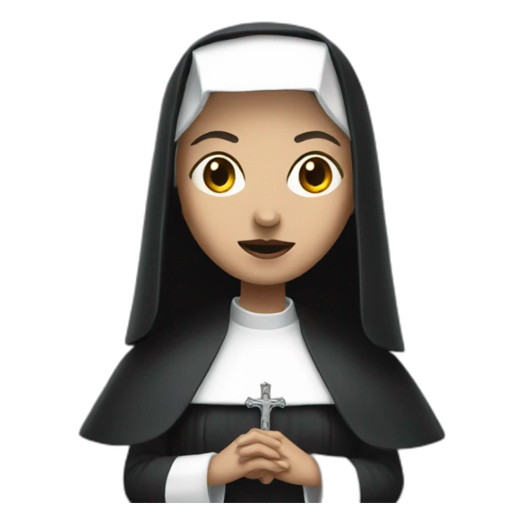 nun from horror movie sticker