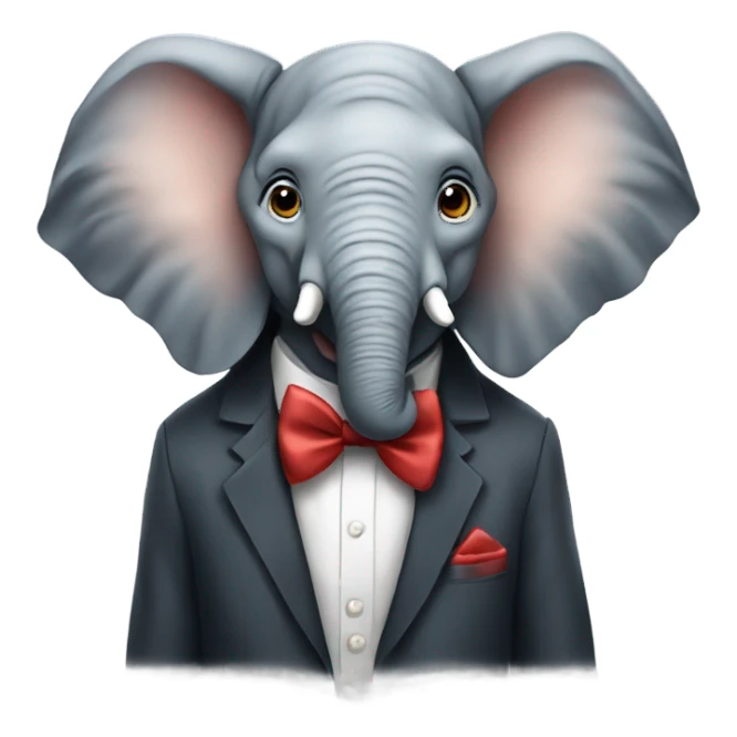 elephant wearing  a bow tie  sticker