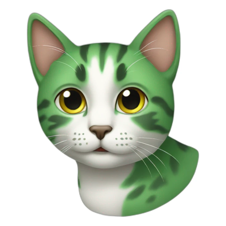 Cat green  sticker