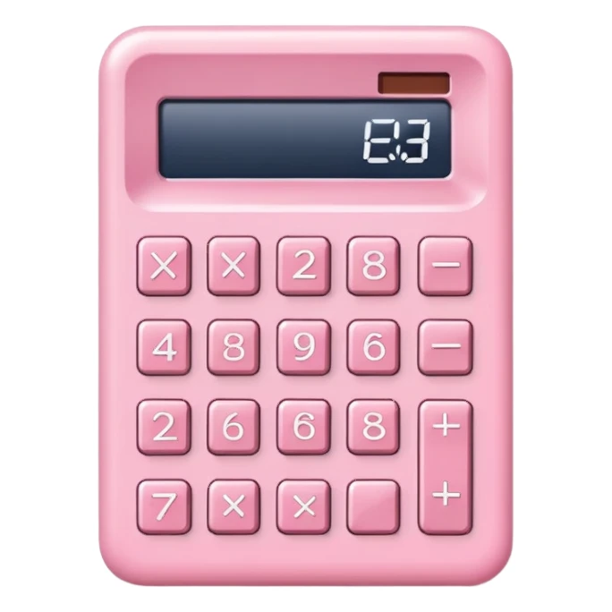 Light pink calculator  sticker