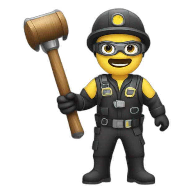 Scubadiving judge holding hammer sticker