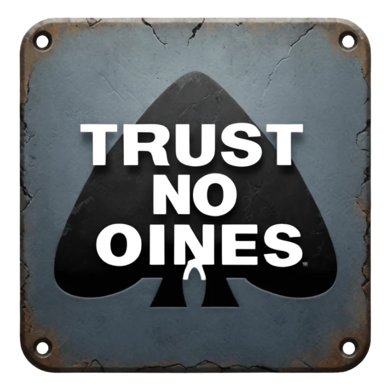 trust no one x-files inspired lettering sticker