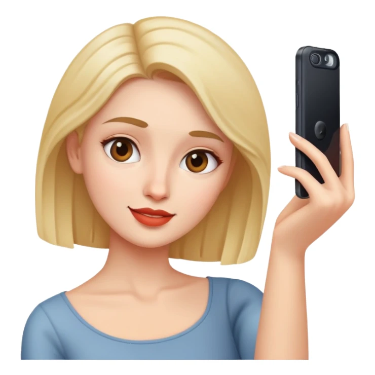 woman taking a selfie sticker