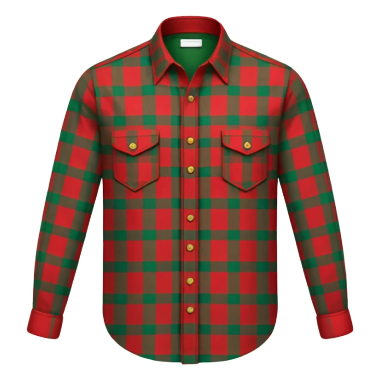 buttoned tartan shirt sticker