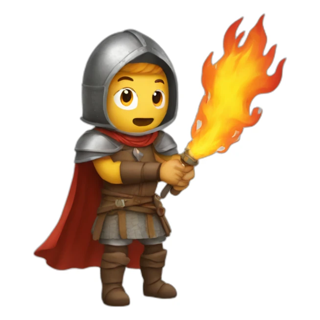 medieval firebreather sticker