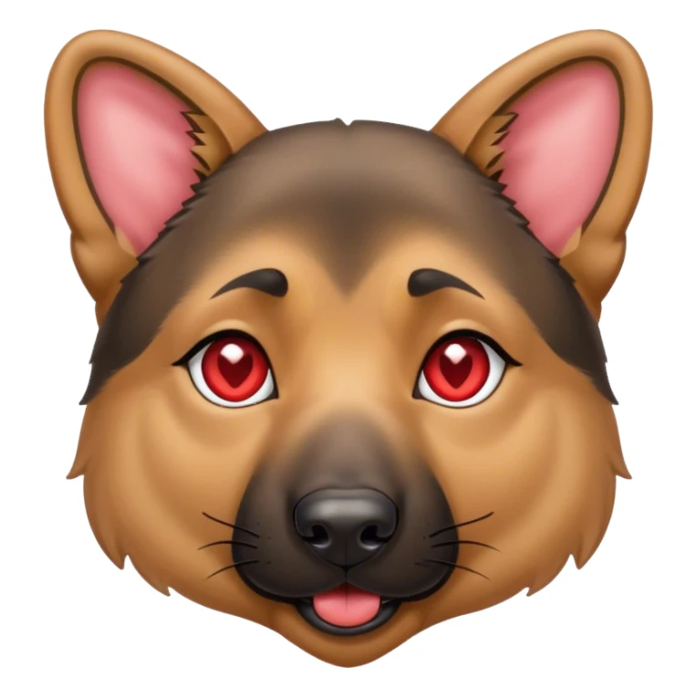 German shepherd heart eyes sticker