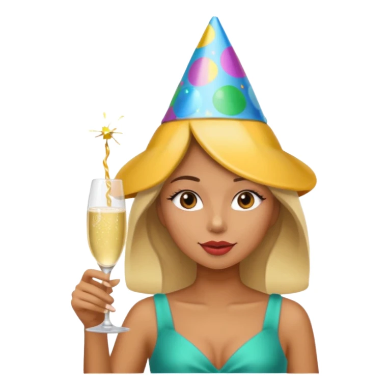 Pool party girl face sticker