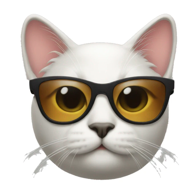 Cat with sunglasses sticker