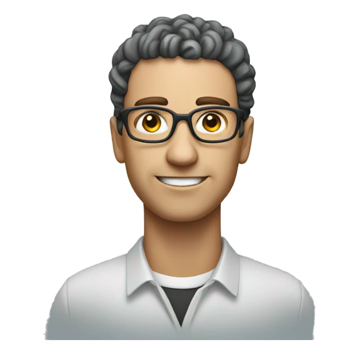 man connected with neural network  sticker