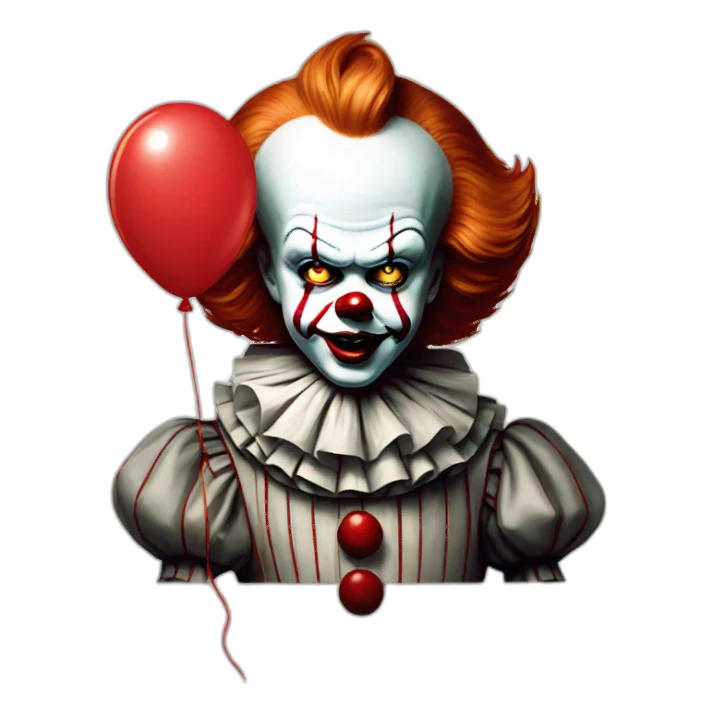 pennywise with balloon sticker