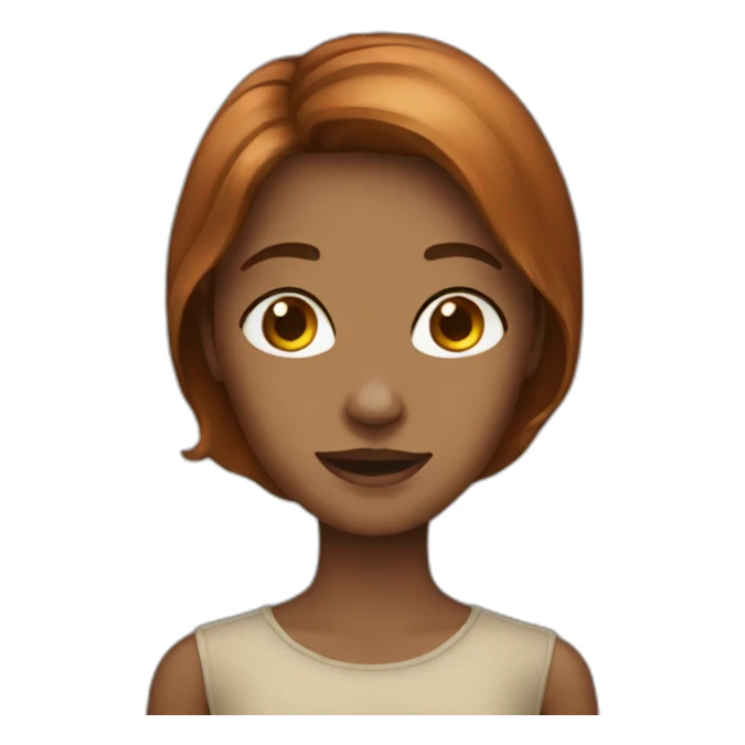 Woman chestnut with freckles sticker