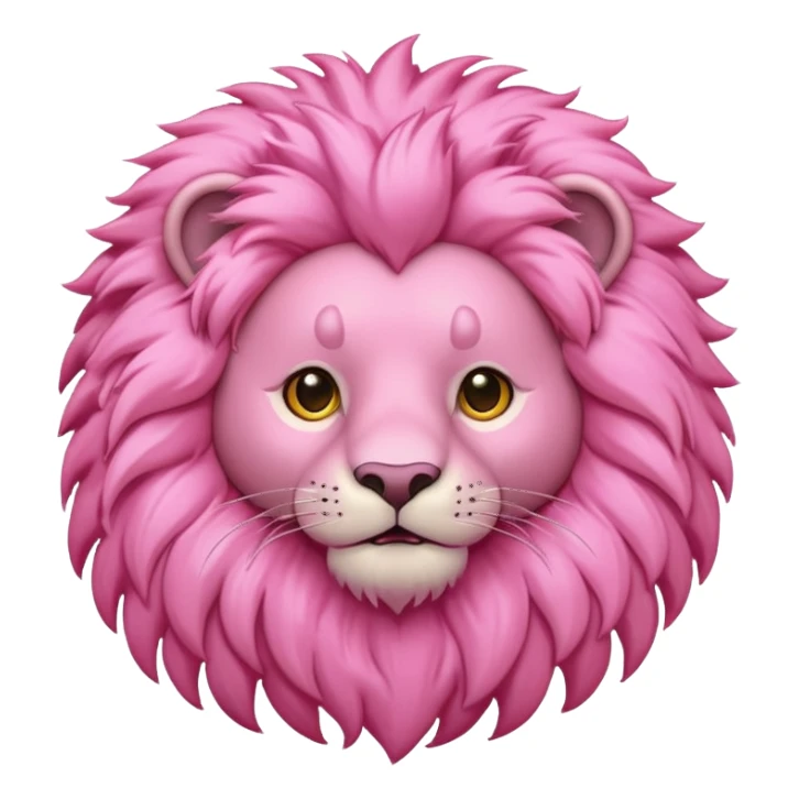 pink lion sticker