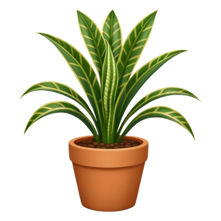 Snake plant potted sticker