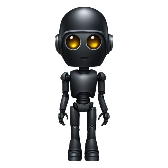 black robot sticker