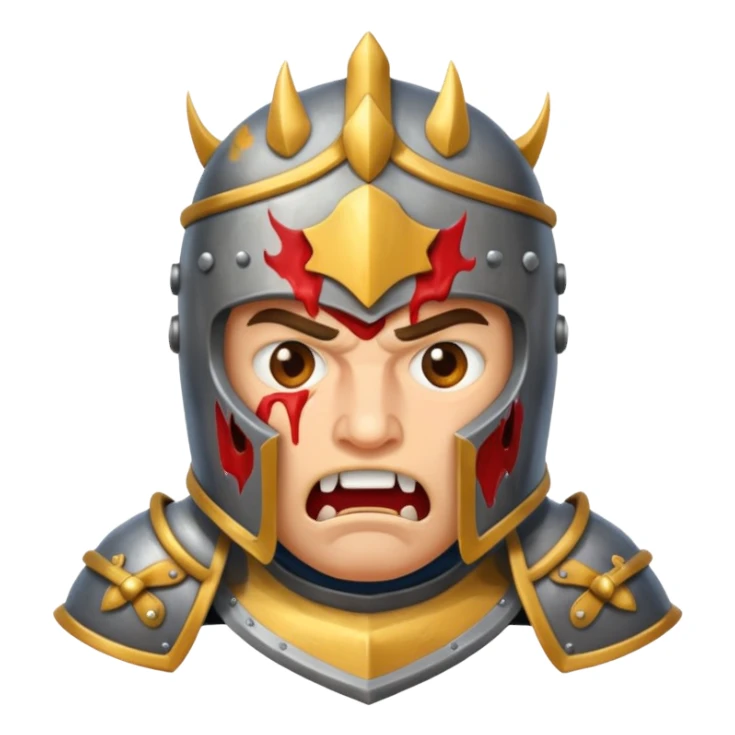 A knight in rage sticker