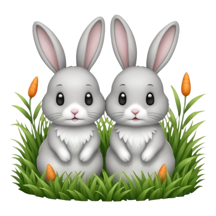 two rabbits colllobrating sticker