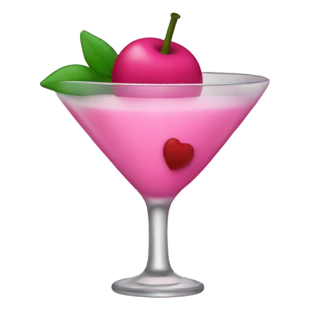 Pink martini with bow sticker