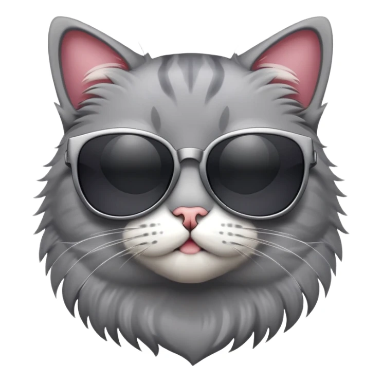 Cat with sunglasses sticker