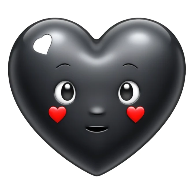 Tellytubby black heart sticker