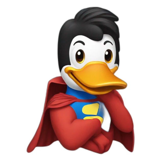 Superman duck sticker