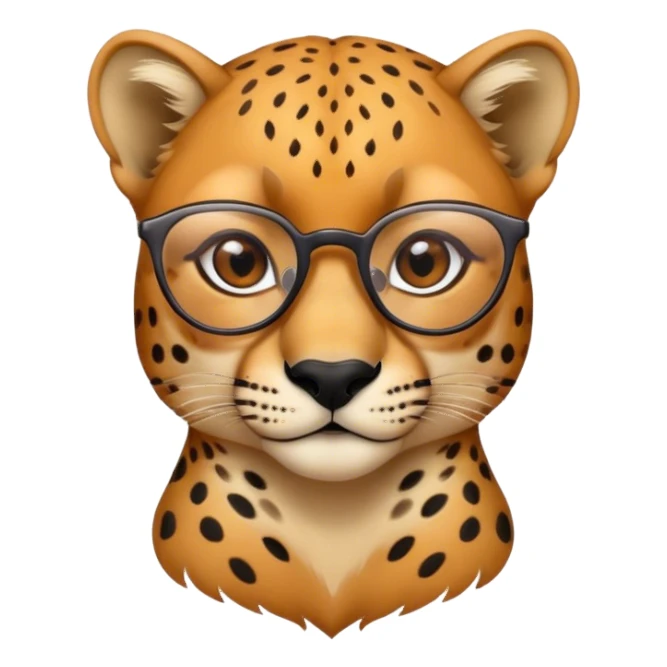 Guepardo con gafas y piercing sticker