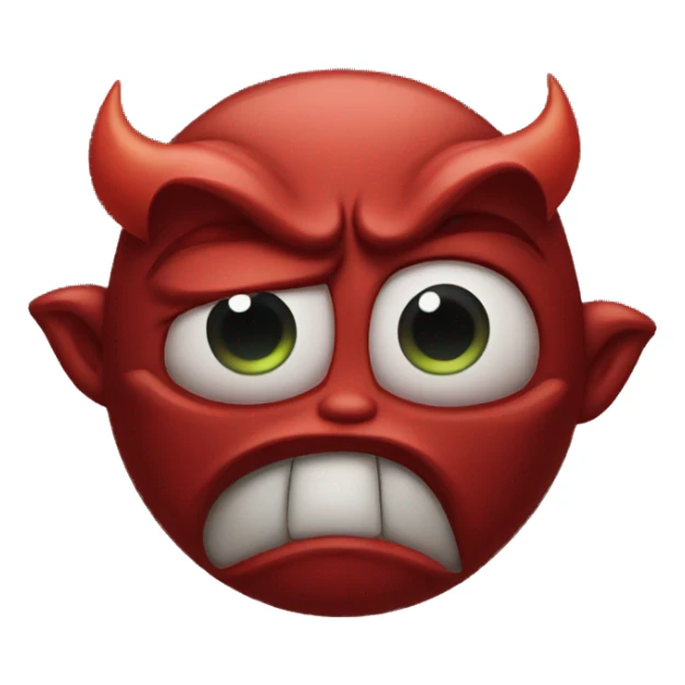 Devil face crying sticker