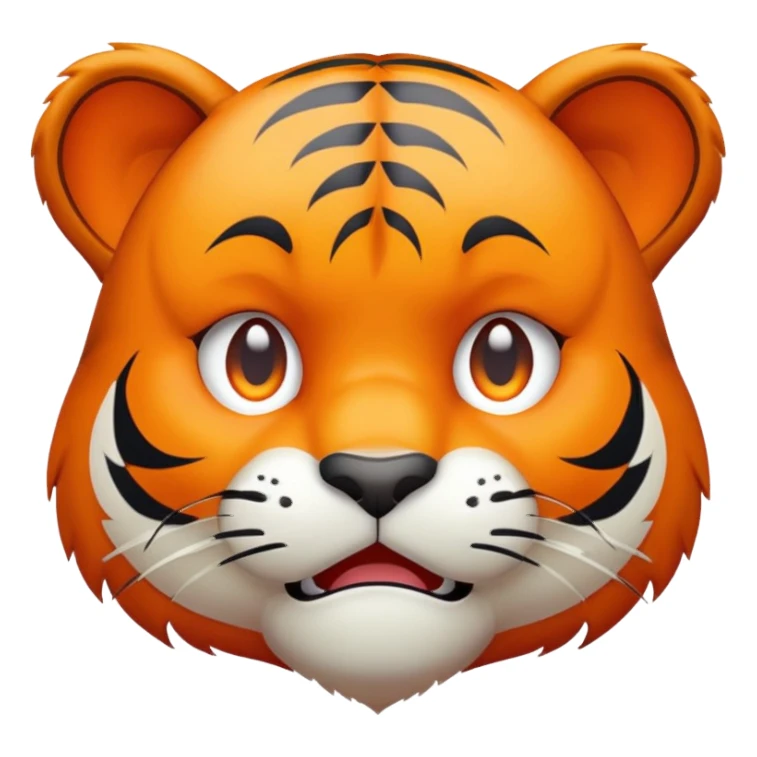 crying sad tiger face for Twitch emote sticker