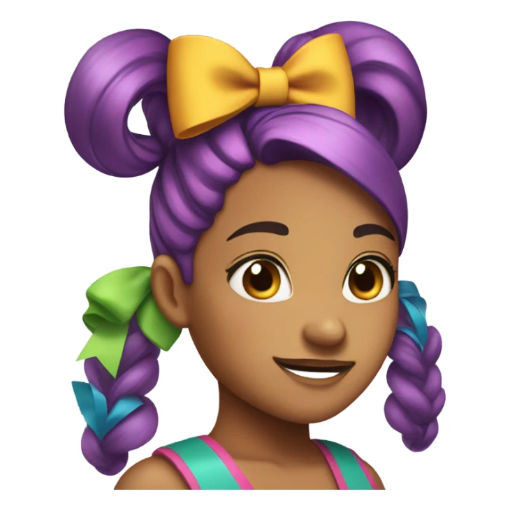 Girl with bows sticker