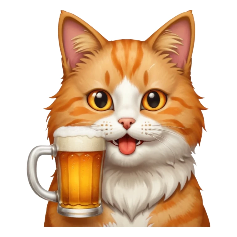 Gato tomando servesa sticker