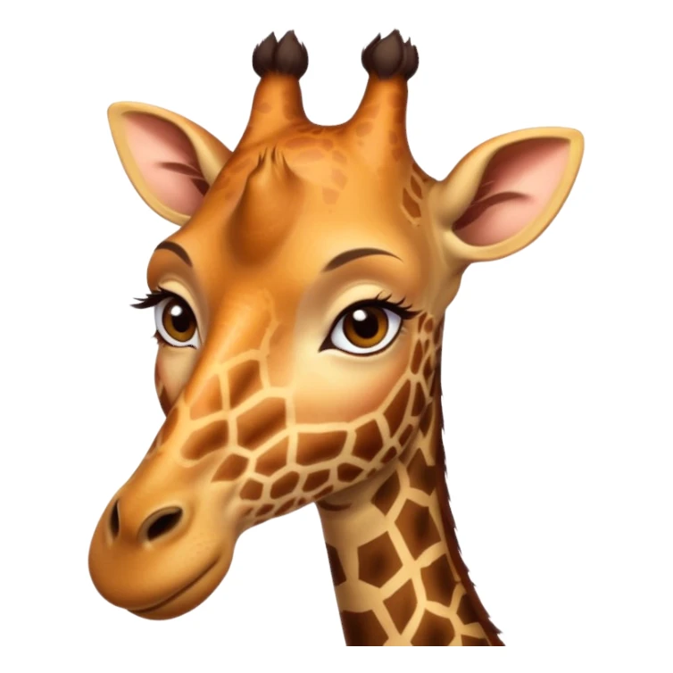 Woman with a giraffe neck  sticker