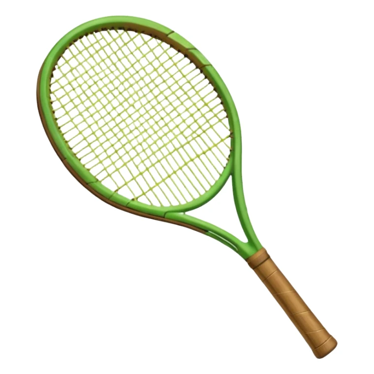 green broken tennis racket sticker