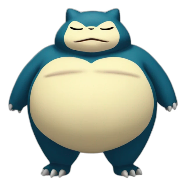 Skinny snorlax sticker