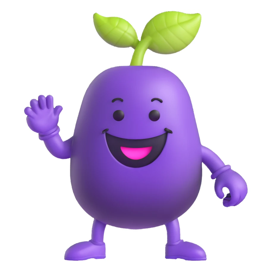 purple grape koolaid man character sticker