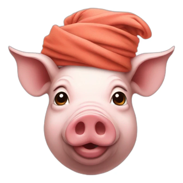 Pig in turban sticker
