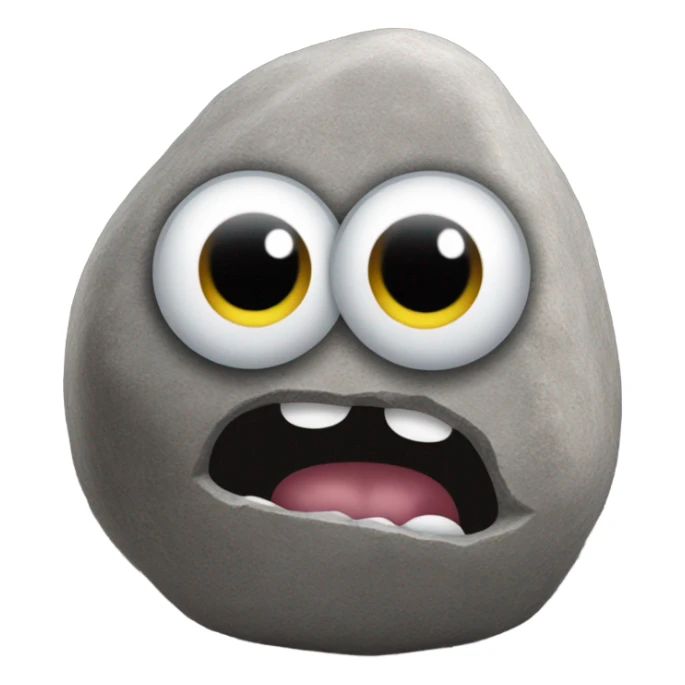 pet rock with googly eyes sticker