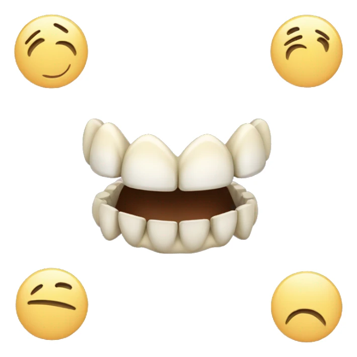 Big sharp bottom teeth sticker