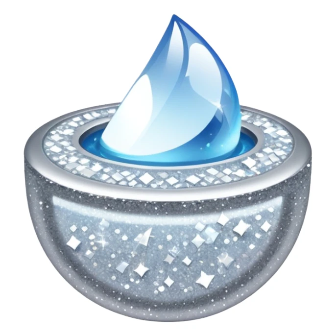 white glory glitter sticker